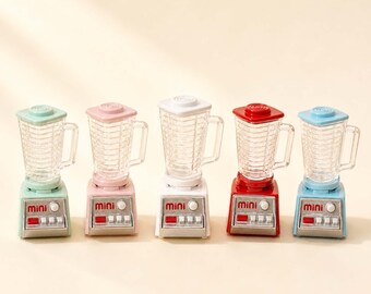 Miniature Blender, Dollhouse Kitchen Decor, Tiny Appliance, Mini Food Mixer, Collectible DIY Scene Prop