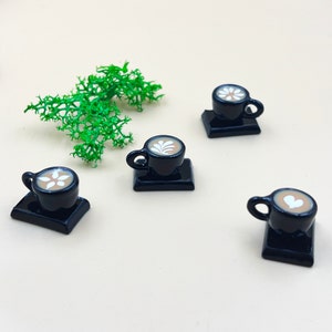 Miniature coffee 2pcs/set Mini coffee Miniature drink Dollhouse miniature home decoration Gift for her Wall decor