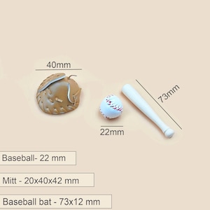 Mini Baseball Set Miniature Baseball Set Sport Mini Baseball Miniatures Dollhouse ...