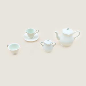 Miniatur Tee-Set Mini Kessel Tasse Puppenhaus Miniaturen Wohndekoration Geschenk für sie Wanddekor Idee Geschenke