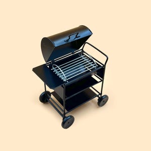 Parrilla de barbacoa en miniatura Mini parrilla de barbacoa al aire libre Miniaturas de casa de muñecas Decoración del hogar Regalo para ella él