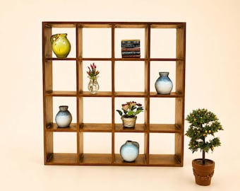 Miniature Display Shelf, 1:12 Dollhouse Storage Rack, Wooden Shadow Box, Tiny Collector Display Case, Mini Shelf Organizer