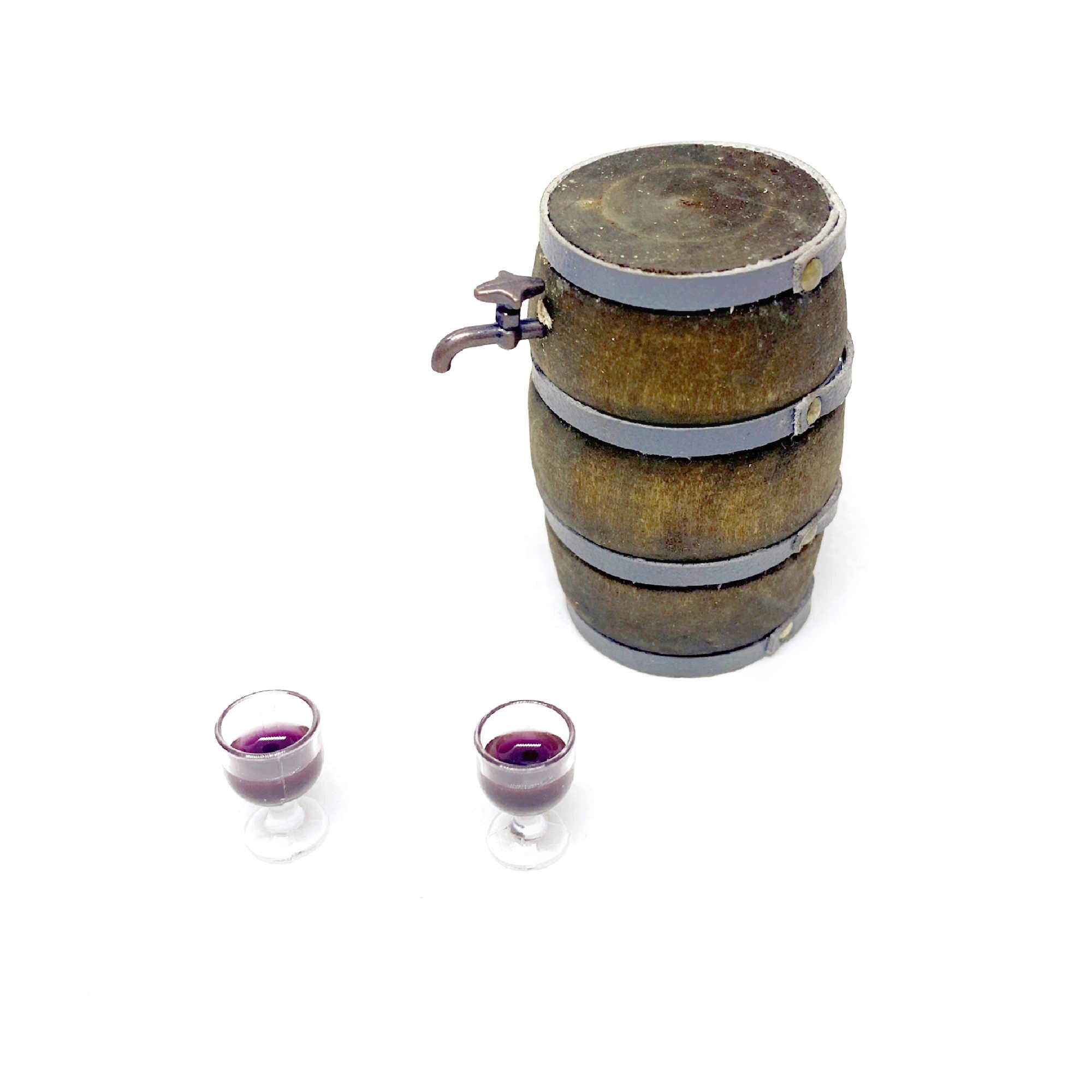 Miniature Wine Barrel Set Miniatures Dollhouse Miniatures Home Etsy