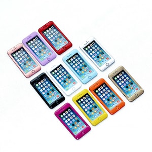 Miniatur Telefon 2 Stück/Set Handy Miniaturen Puppenhaus Miniatur Dekoration Geschenk für sie Wanddekor personalisierte Geschenke