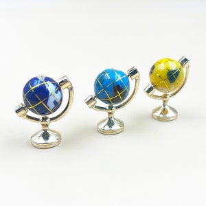 Modèle réduit de globe terrestre Miniatures miniatures pour maison de poupée, décoration d'intérieur, cadeau pour elle, décoration murale, cadeaux personnalisés