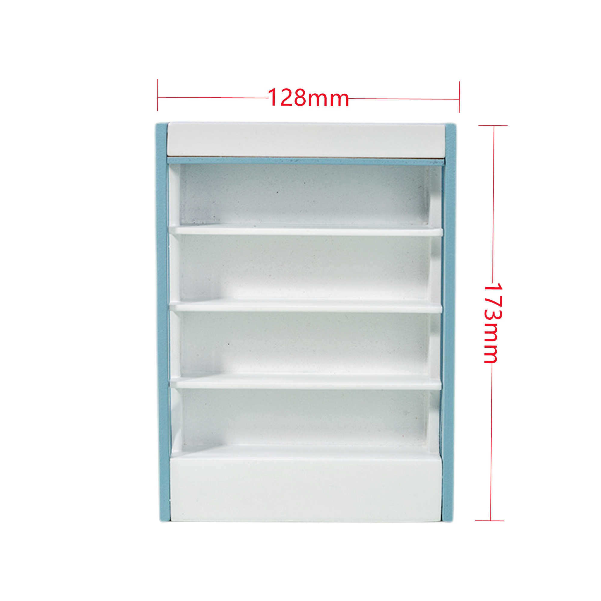 Miniature Wooden Supermarket Cashier Set Commodity Snack Display