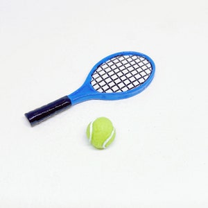 Miniatur-Tennisschläger-Set, Sport, Miniaturen, Puppenhaus-Miniaturen, Heimdekoration, Geschenk für sie, Wanddekoration, personalisierte Geschenke