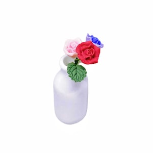 Miniature ceramic pot vase 2pcs/set Dollhouse miniature home decoration Gift for her Wall decor