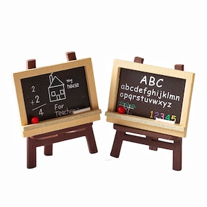 Miniature blackboard Dolls house decor Diorama miniatures Dollhouse miniatures home decoration Gift for her