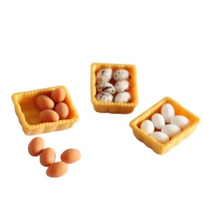 Miniature egg Dollhouse miniatures home decoration Miniature food Diorama miniatures Gift for her