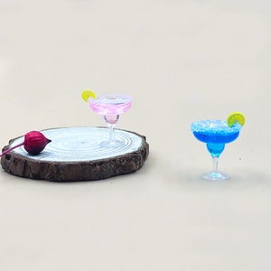 Miniature cocktail (2pcs/set) Miniatures drink Dollhouse miniature home decoration Gift for her Wall decor Personalized gifts