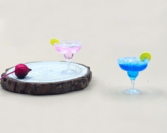 Miniature cocktail (2pcs/set) Miniatures drink Dollhouse miniature home decoration Gift for her Wall decor Personalized gifts