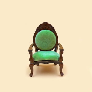 Miniature ladderback chair Miniature furniture Dollhouse miniature home decoration Gift for her Wall decor