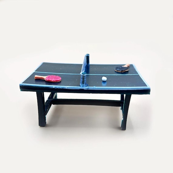 Miniature Table Tennis Mini Ping Pong Paddle Dollhouse Miniatures