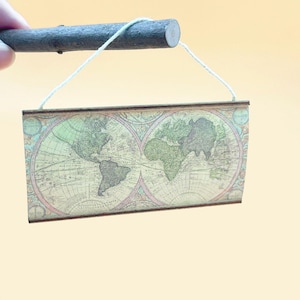 Landkarte 2 teile / satz Mini karte hängen wand karte dekoration für sie, wand dekor Geschenk für sie