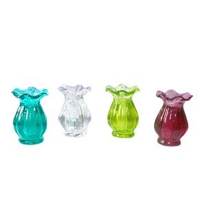Miniature glass vase 2pcs/set Dollhouse miniature home decoration Gift for her Wall decor