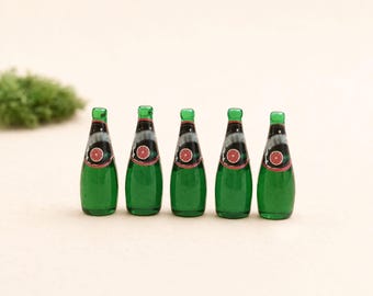 Bottigliette per bevande in miniatura, set da 10 pezzi. Mini bevande, miniature per casa delle bambole, decorazione per la casa, regalo per lei, decorazione da parete.