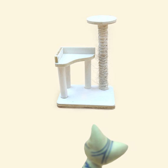 Miniature Cat Tower Tree Mini Animal House Dollhouse Miniature