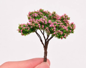 Árbol en miniatura (3 unidades), decoración para jardín de casa de muñecas, modelo de bonsái en miniatura para jardín, modelo para diorama.