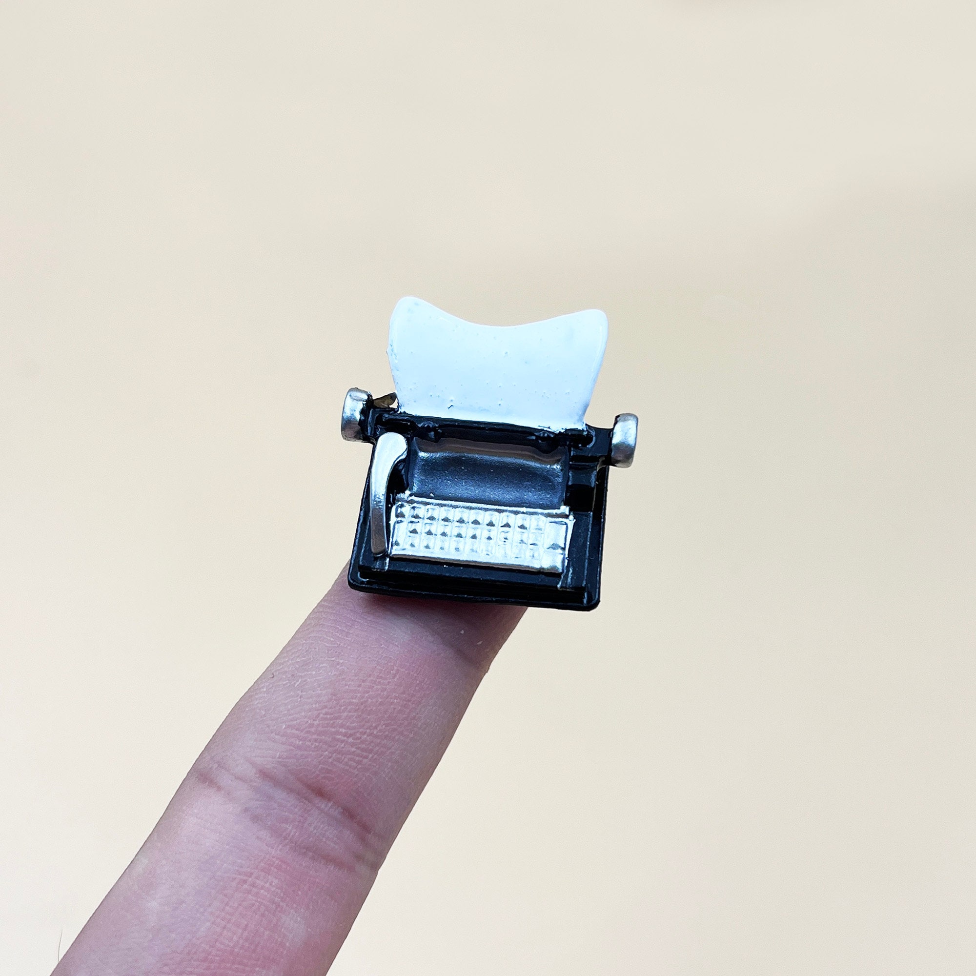 Miniatur Schreibmaschine Sammlerstück - 7,6cm Retro Ornament Für Puppenhäuser