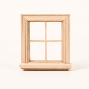 ミニチュア窓枠DIYキット、ドールハウス窓1:12スケール、1インチ