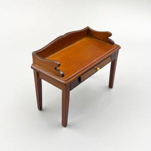 Miniatur Schreibtisch aus Holz Mini Tisch Miniatur Möbel Puppenhaus Miniatur Wohndekoration Geschenk für sie Wanddekor