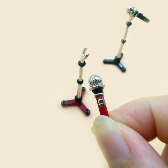 FRCOLOR 15 Mini-Mikrofone Für Puppenhaus - 1:12 Maßstab Zubehör Für Miniatur-Dekoration