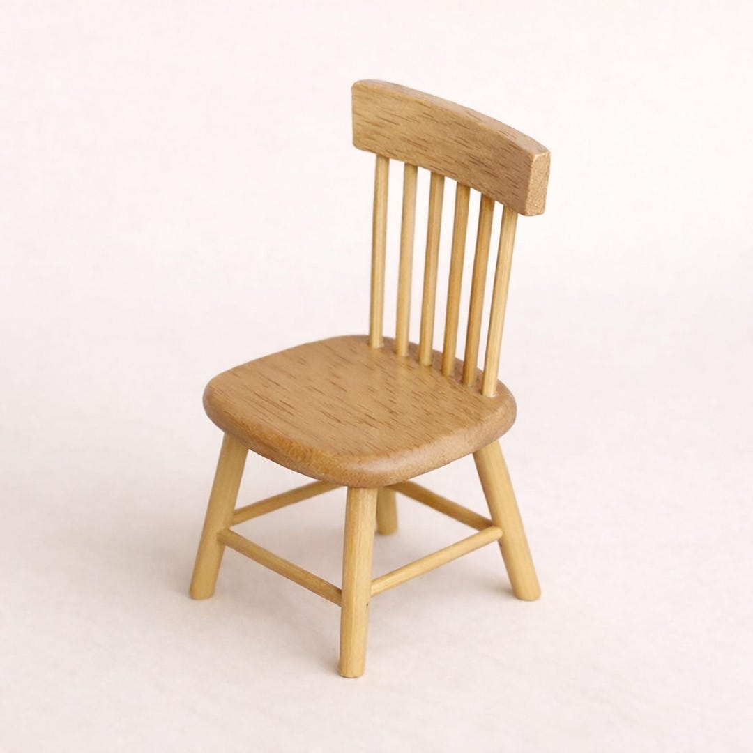 6 Inch Mini Chair Miniature Wooden Chair, Dollhouse Furniture, Mini Chair, Tiny Chair ...