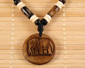 Necklace with ELEPHANT pendant ~ Handmade from Nepal (105)