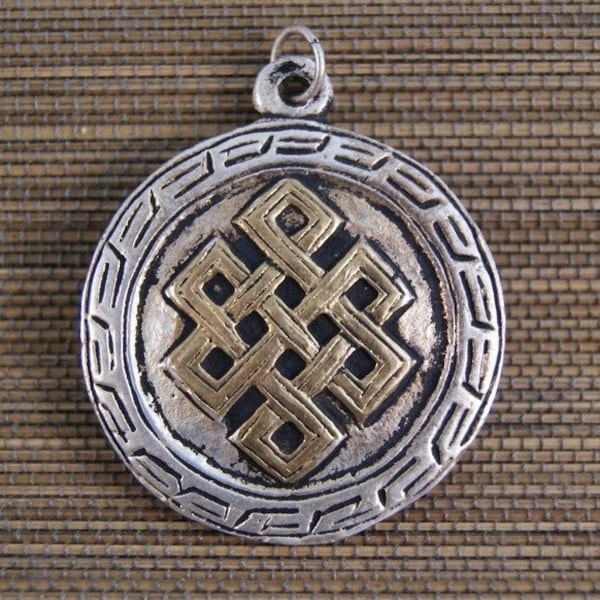 Anhänger Endloser Knoten ~ Amulett Nepal (476)