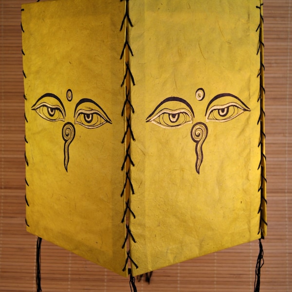 Lampshade Loktapapier - BUDDHA EYE - Nepal (1362)