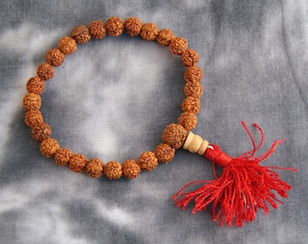 Rudraksha bracelet ~ elastic buddha bracelet (815)