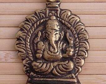 Amulet GANESHA in brass - Nepal (387)