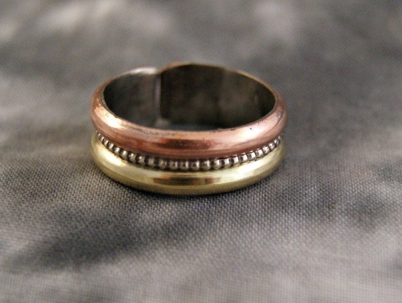 Ring aus 3 Metallen Tibet Nepal 367 Bild 1