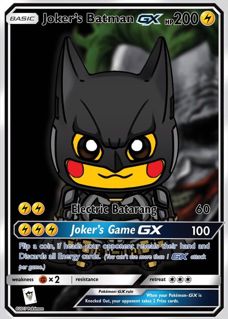 Pokemon Pikachu limited edition Joker Collectible Batman | Etsy