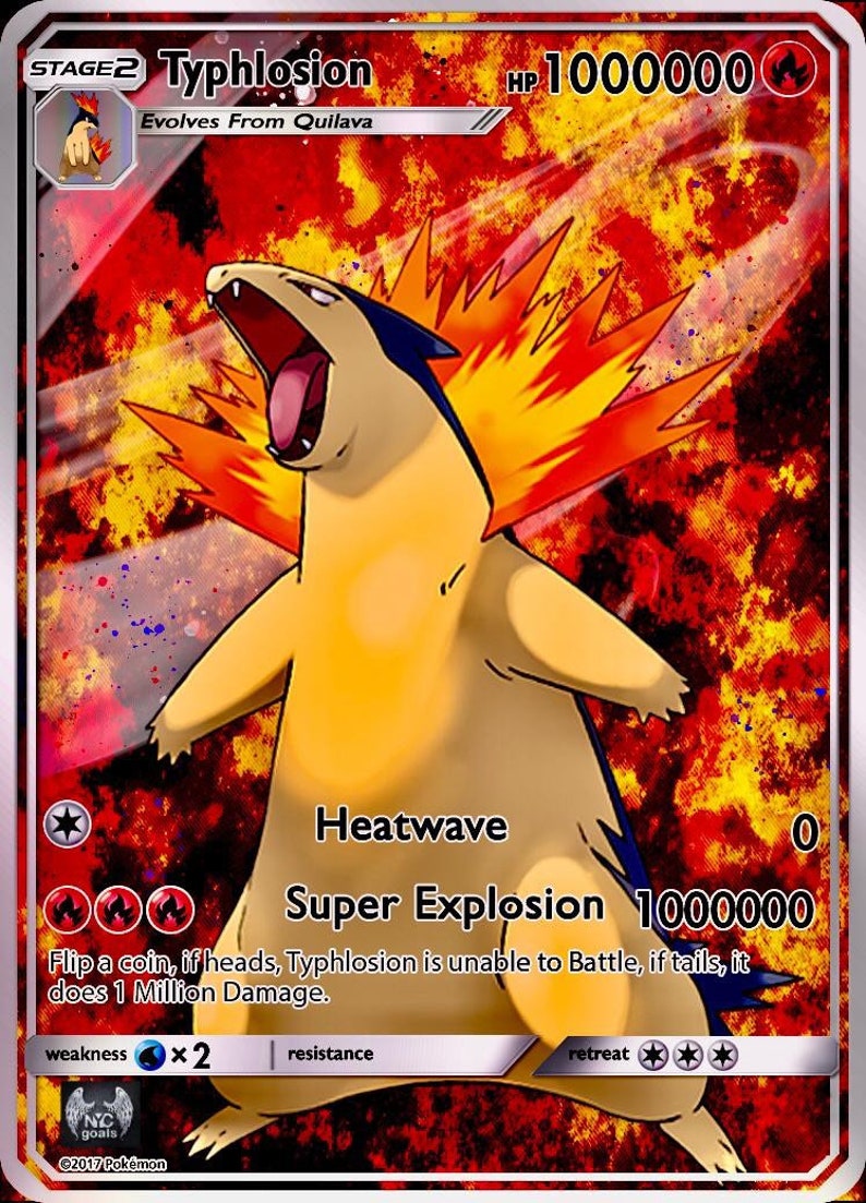 Pokemon Typhlosion Mega Evolution Card
