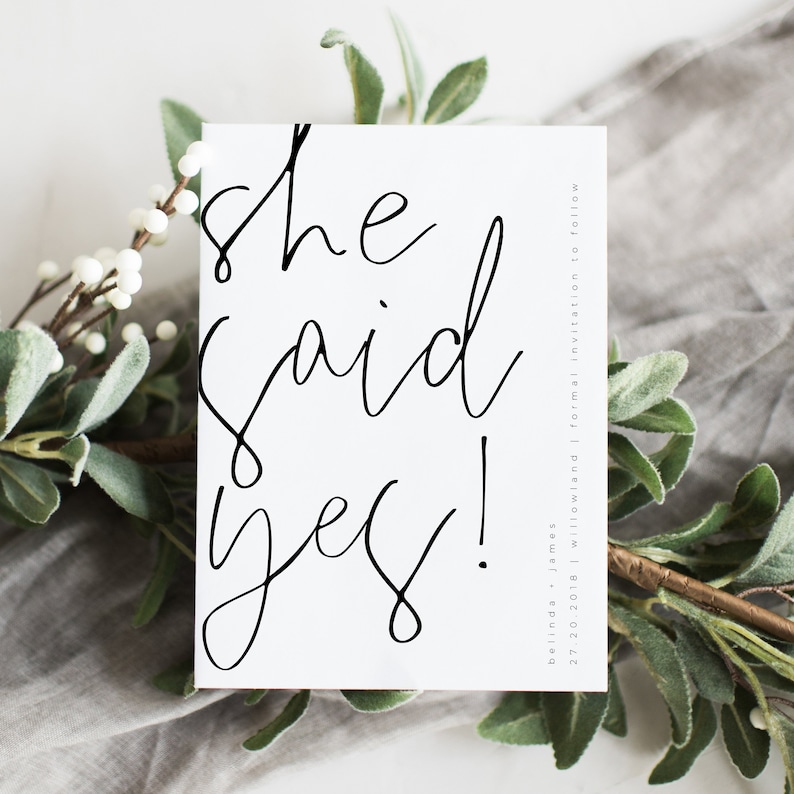 Printable Harper Minimalist Save The Date