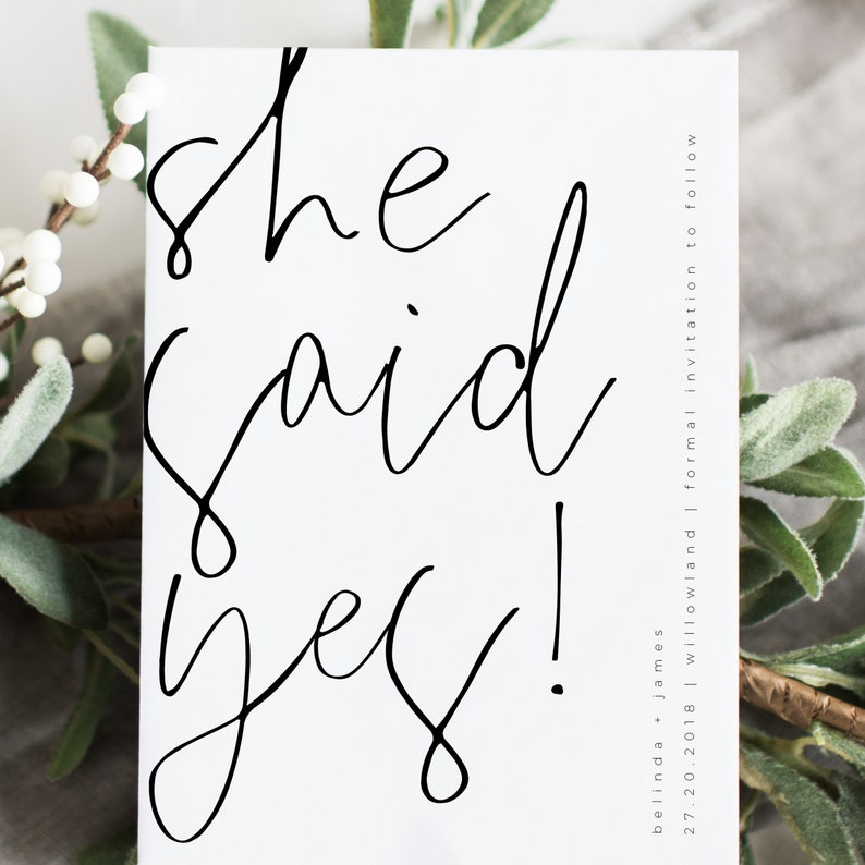 Printable Harper Minimalist Save The Date