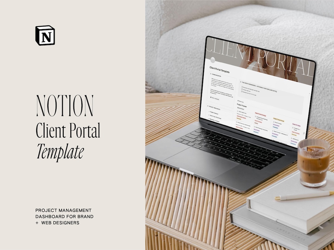 Notion Client Portal Template for Designers - Etsy