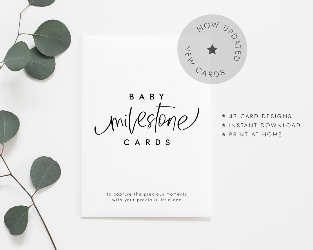 Baby Milestone Cards | Printable | Digital Download | Minimalist - Etsy
