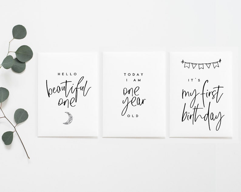 Baby Milestone Cards | Printable | Digital Download | Minimalist - Etsy