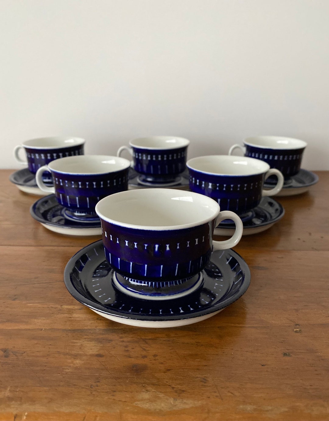 Set of 6 Arabia Finland Valencia Demitasse Cups and Saucers or Espresso ...