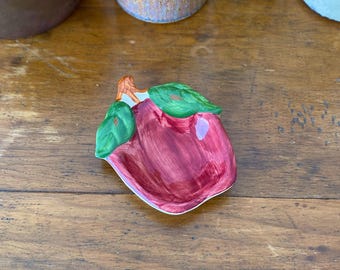 Vintage English Made Ceramic Apple Spoon Rest