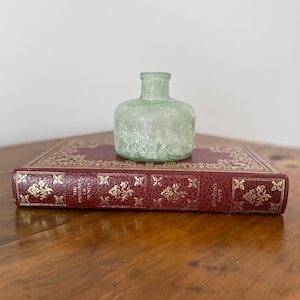 Antique Small Blue Glass Ink Pot Antique Ink Bottle