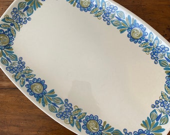 Vintage Figgjo Flint Tor Viking Platter: Large Ceramic Plate, Norway