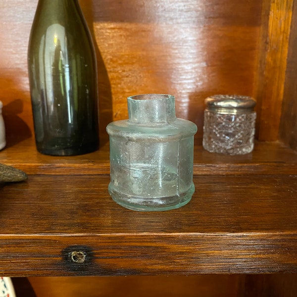 Old Glass Inkwell - Etsy