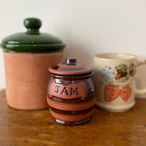 Vintage Japanese Made Ceramic Jam Pot