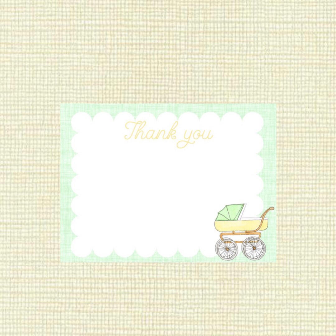 Baby Shower Thank You Notes baby Shower Invitation Coordinating Note