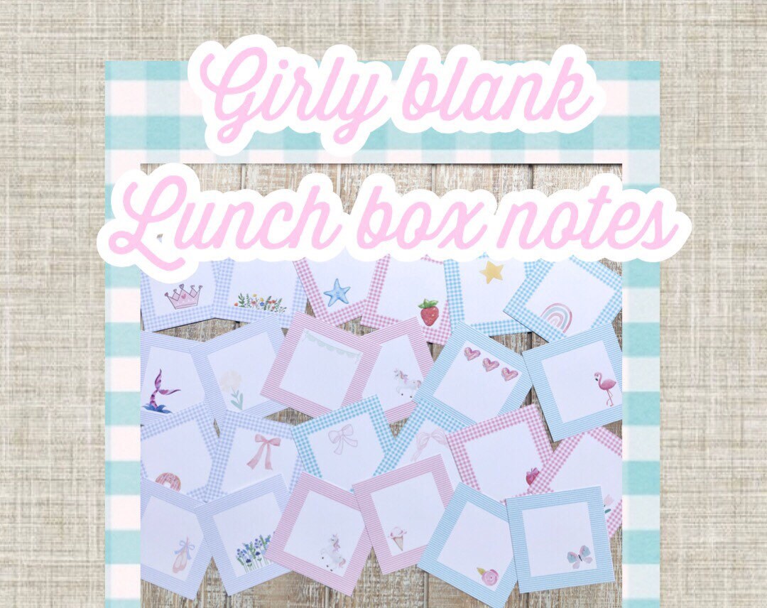 Girly Lunch Box Notes Etsy