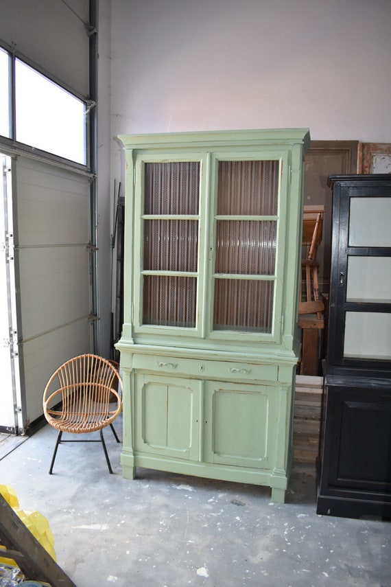 Antique 1920 Kitchen Cabinet Shabby Chic Buffet Cupboard Etsy